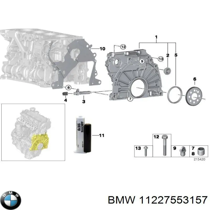 Маховик двигателя BMW X6 внедорожник (E71) (2008 - 2014) цена, от 95.02 USD
