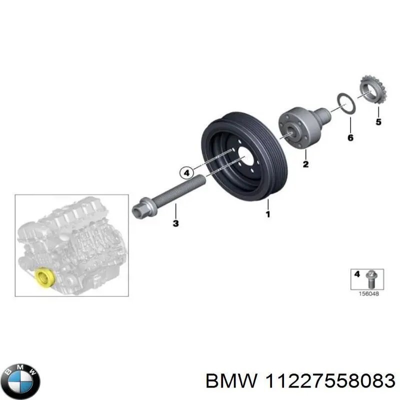 Шкив коленвала 11227558083 BMW