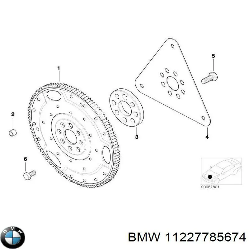 Купить 11227785674 BMW Маховик с зубчатым ободом