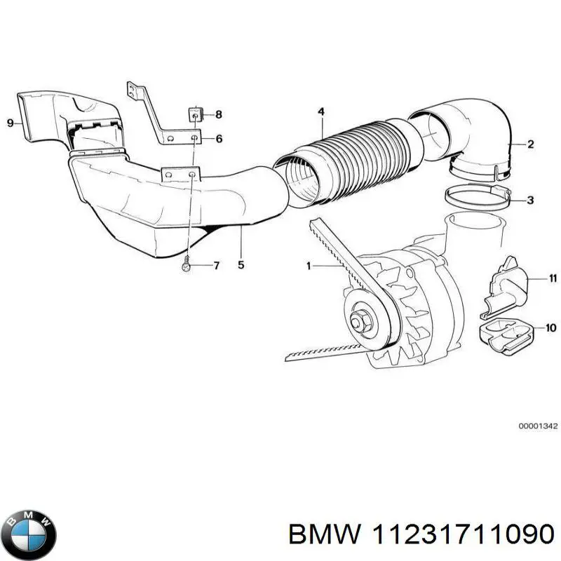 Ремень кондиционера BMW 11231711090