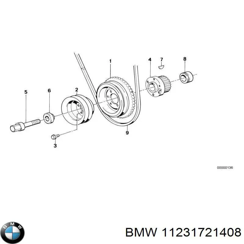Купить 11231721408 BMW Ремень генератора