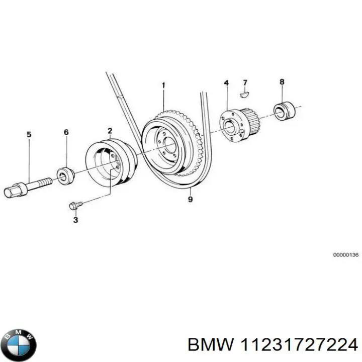11231727224 BMW Шкив коленчатого вала