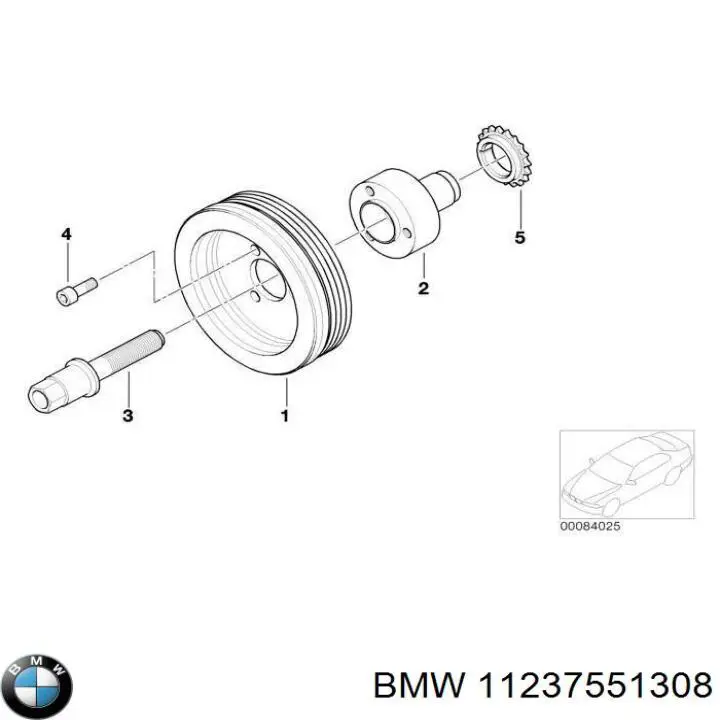 Шкив коленвала (демпфер) BMW 11237551308 цена, от 50.68 USD