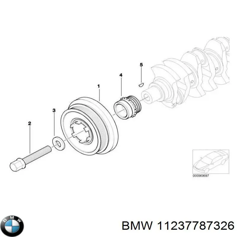 11237787326 BMW arruela do injetor superior