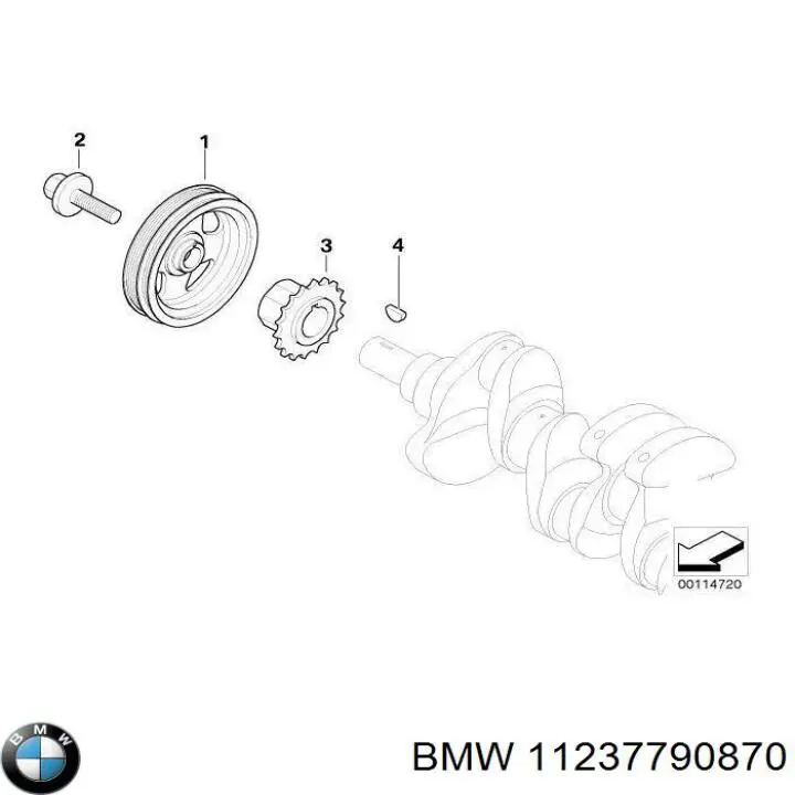 Шкив коленвала 11237790870 BMW