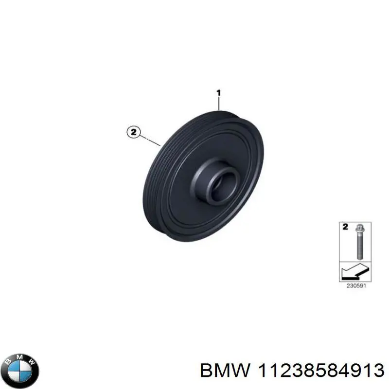 Polia de cambota BMW 11238584913