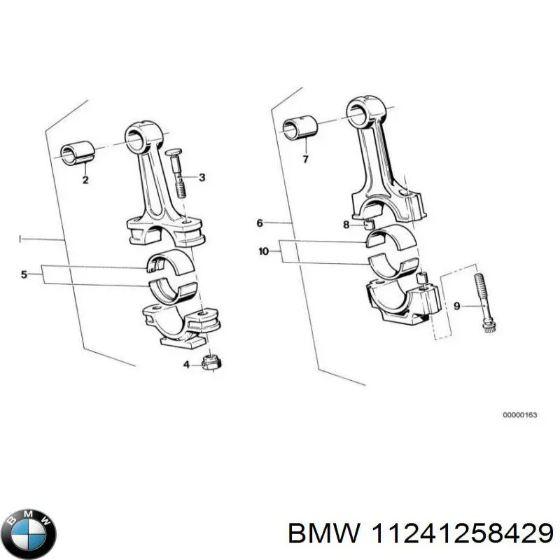 Вкладыши коленвала коренные, комплект, 1-й ремонт (+0,25) 11241284551 BMW