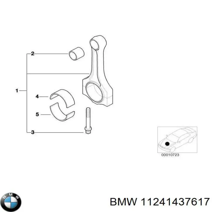 Шатун поршня ДВС BMW 11241437617 цена, от 14.11 USD