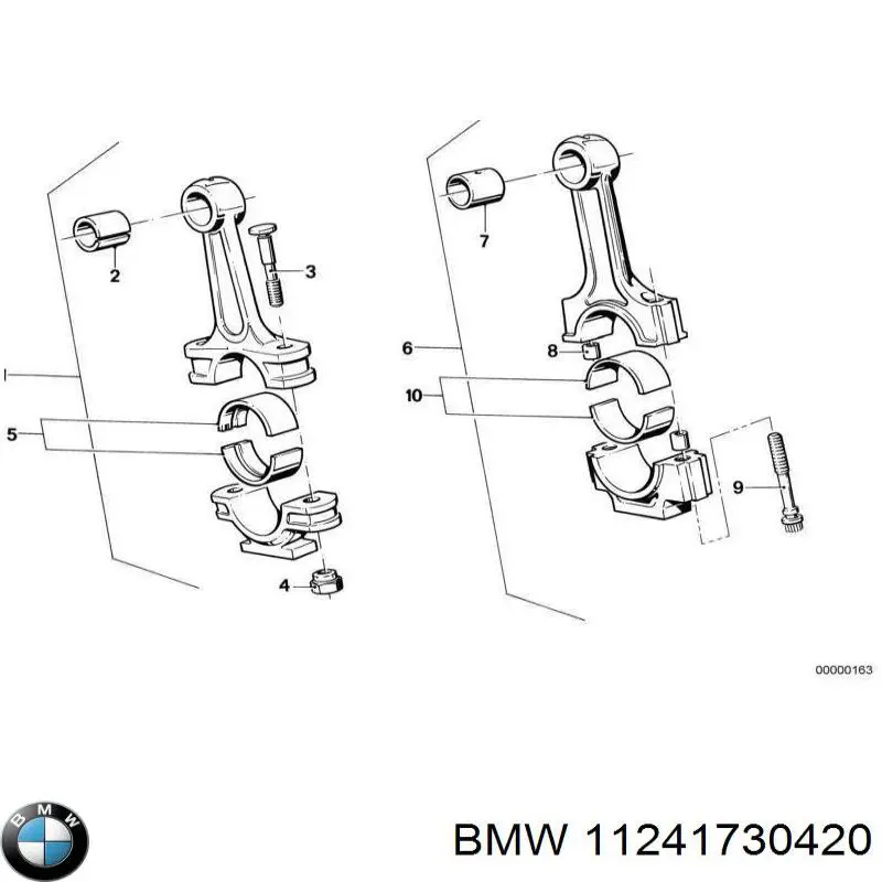 Шатун поршня двигателя 11241730420 BMW