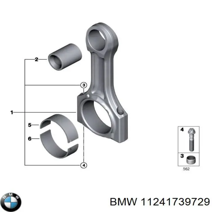 Болт шатуна 11241739728 BMW