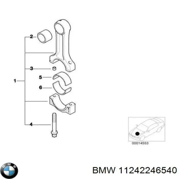 11242246540 BMW Втулка верхней головки шатуна