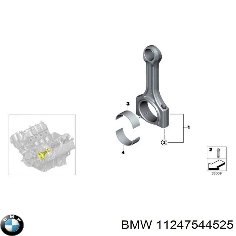 Шатун поршня двигателя BMW 11247544525