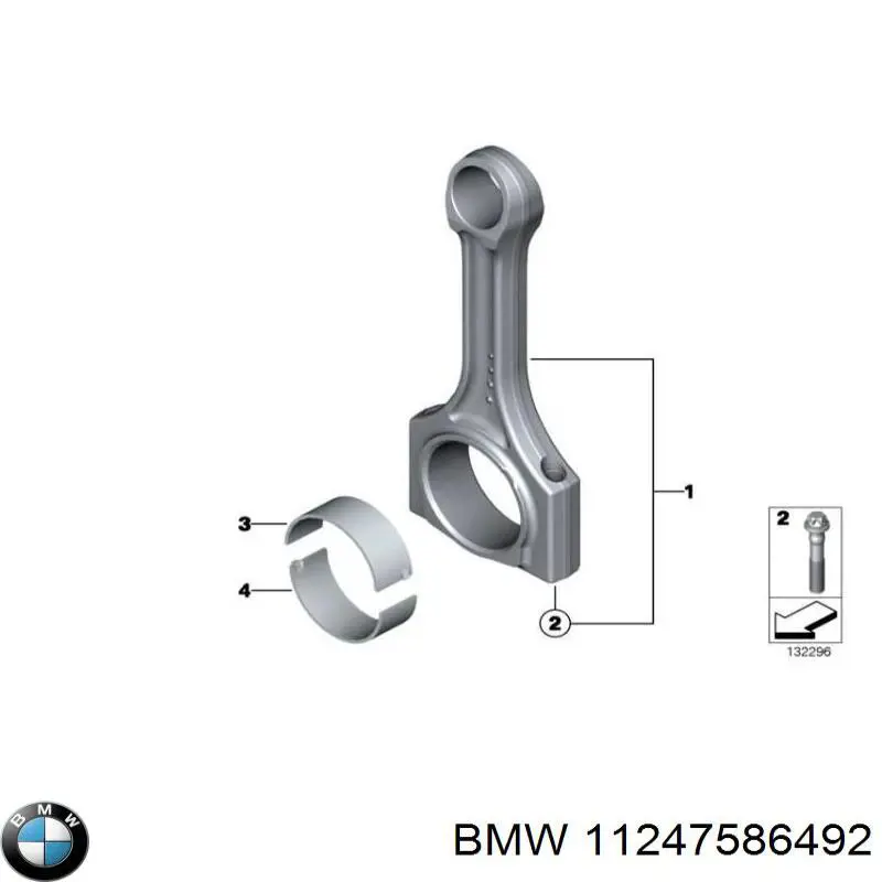 Шатун поршня двигателя на BMW 3 (E90) купить.