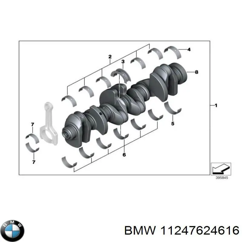 Шатун поршня двигуна 11247624616 BMW
