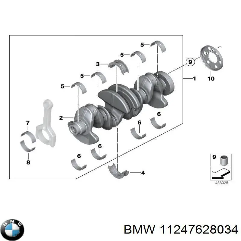 Вкладыши шатунные 11247576717 BMW
