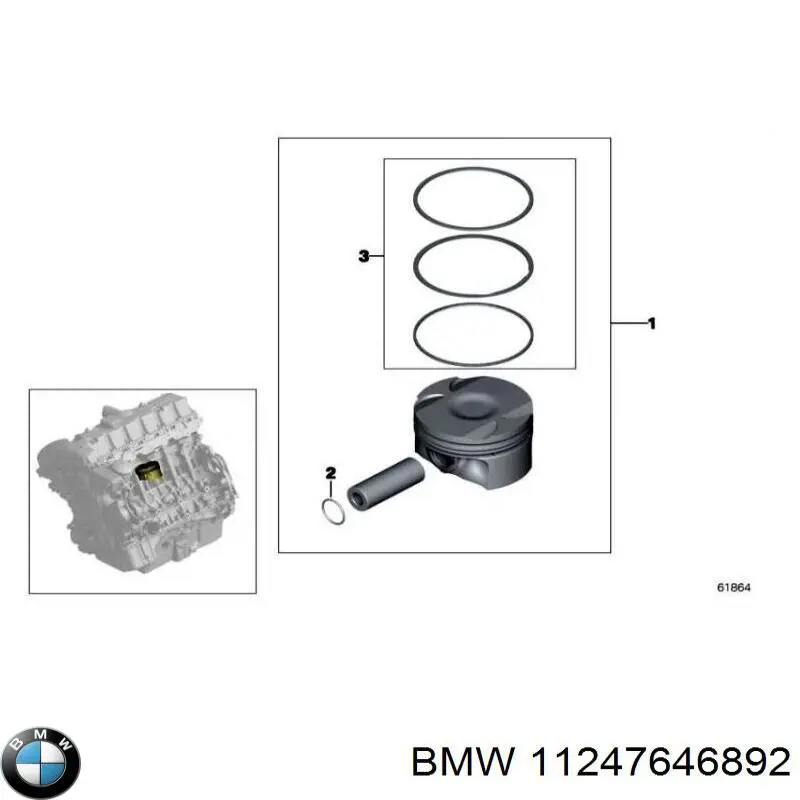 11247646892 BMW шатун поршня двигателя