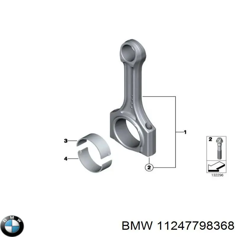 11247798368 BMW biela de pistão de motor