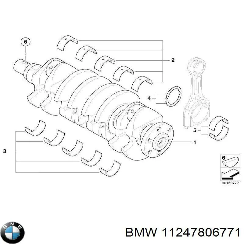 Шатун поршня ДВС BMW 11247806771 цена, от 248.24 USD