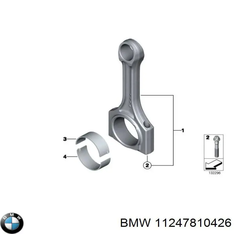 11247810426 BMW вкладыши коленвала шатунные, комплект, стандарт (std)