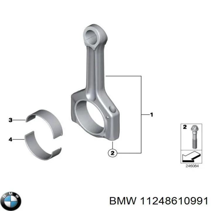 Шатун поршня двигателя 11248610991 BMW