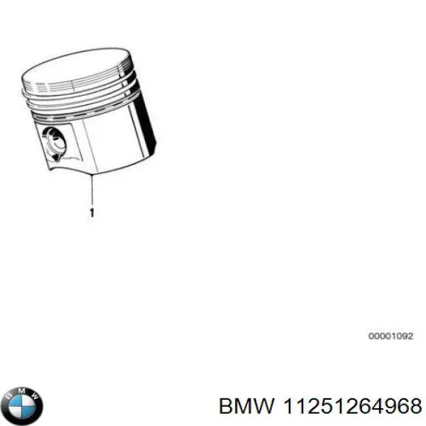 Поршень на 1 цилиндр 11251264968 BMW