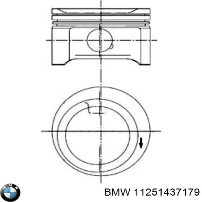 Поршень в комплекте на 1 цилиндр, 2-й ремонт (+0,50) BMW 3 седан (E46) (1998 - 2005) цена, от 112.74 USD