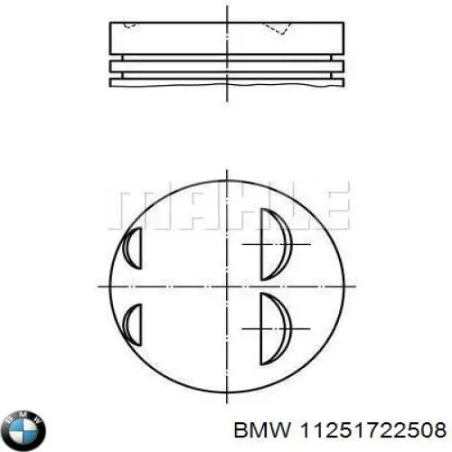 11251722508 BMW pistão do kit para 1 cilindro, std
