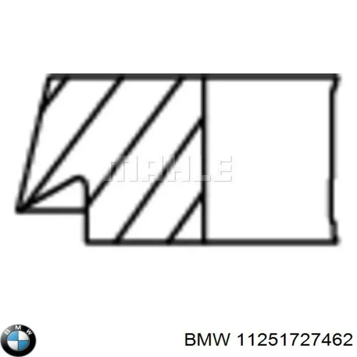  Комплект поршневых колец на 1 цилиндр, стандарт BMW 3 