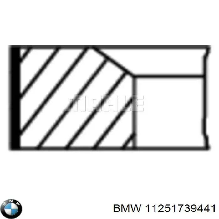 11251739441 BMW кольца поршневые на 1 цилиндр, std.