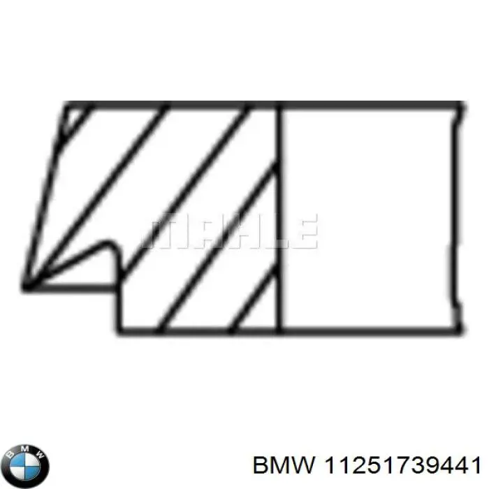 Купить 11251739441 BMW Комплект поршневых колец на 1 цилиндр, стандарт