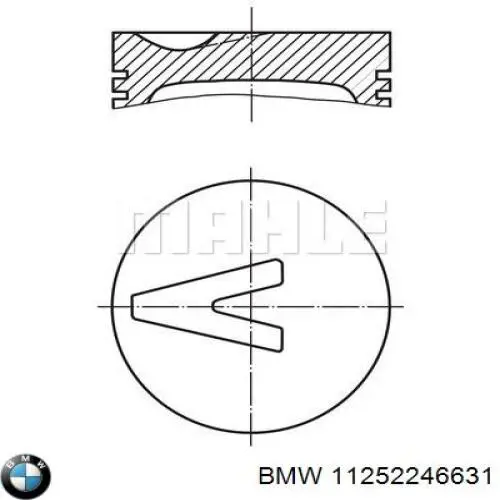11252243385 BMW поршень в комплекте на 1 цилиндр, std