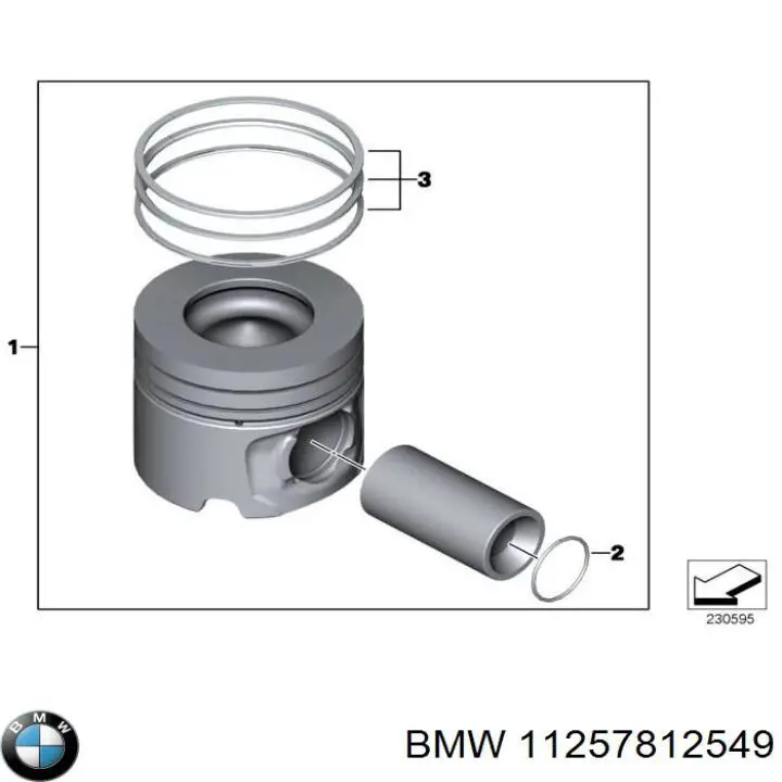 11257812549 BMW поршень в комплекте на 1 цилиндр, std