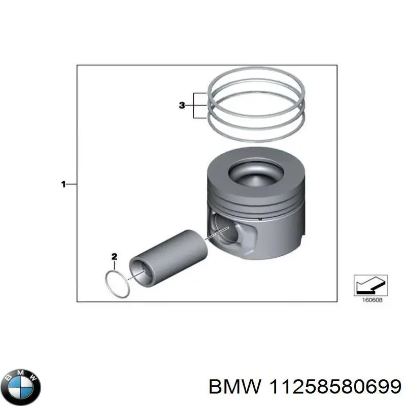 Поршень на 1 цилиндр 11258580699 BMW