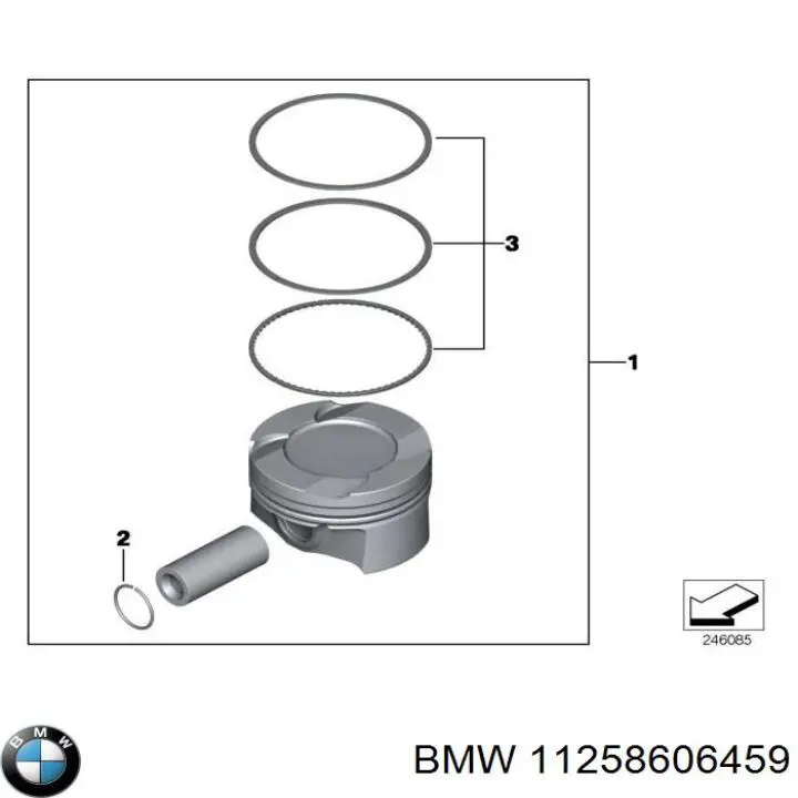 11258606459 BMW поршень в комплекте на 1 цилиндр, std
