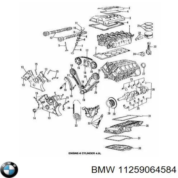 Кольца поршневые STD на 1 цилиндр BMW 11259064584 цена, от 20.59 USD