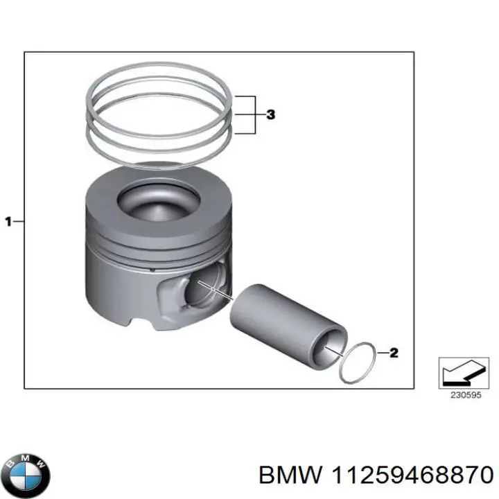 Поршень в сборе BMW 11258618502 цена, от 124.20 USD