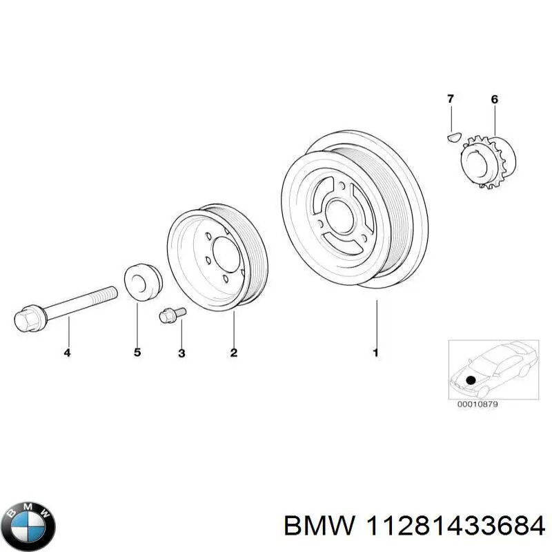 11281433684 BMW polia de cambota