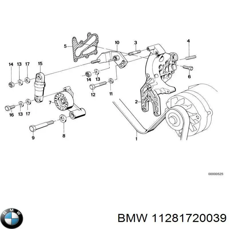 11281720039 BMW Ролик натяжителя ремня агрегатов