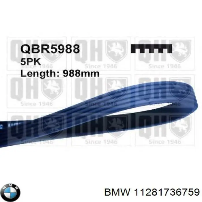 11281736759 BMW ремень генератора