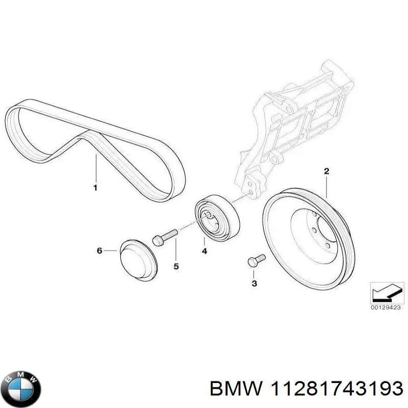Ремень кондиционера BMW 11281743193