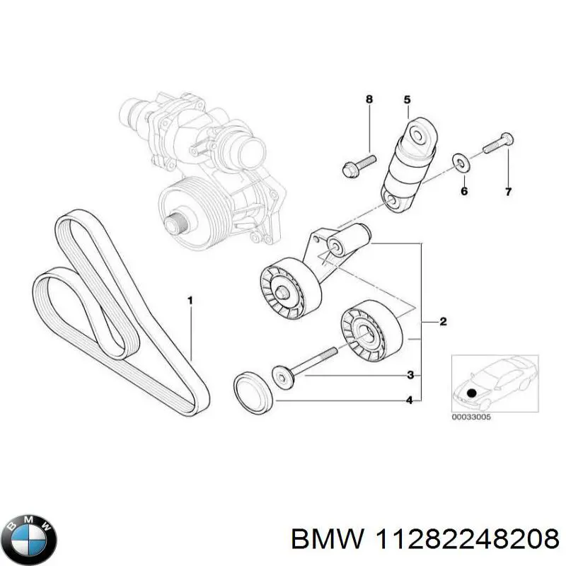Клиновый ремень BMW 11282248208 цена, от 17.43 USD
