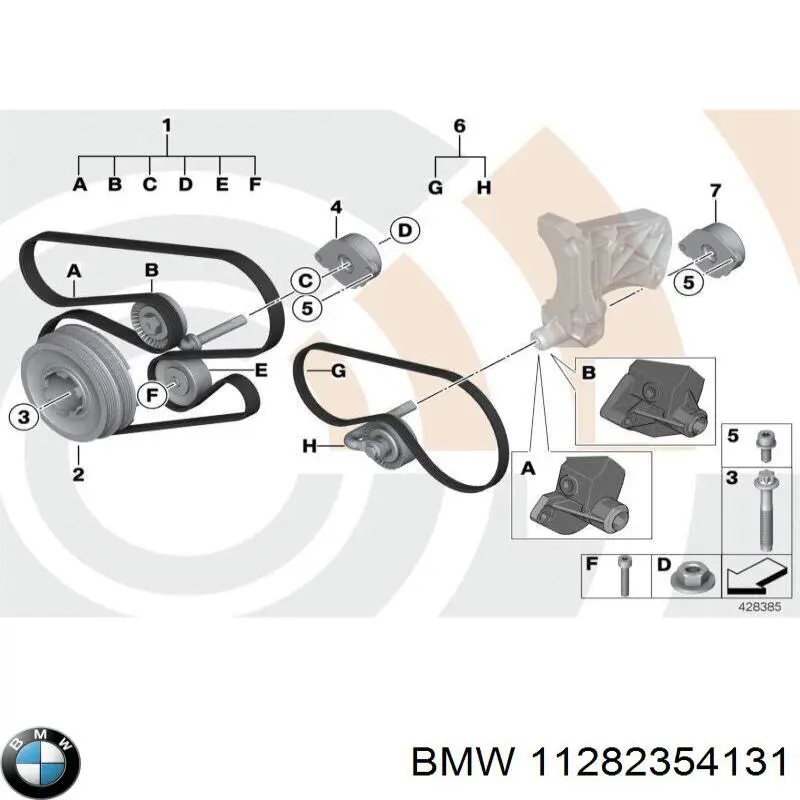 Ролик натяжителя приводного ремня BMW 11282354131