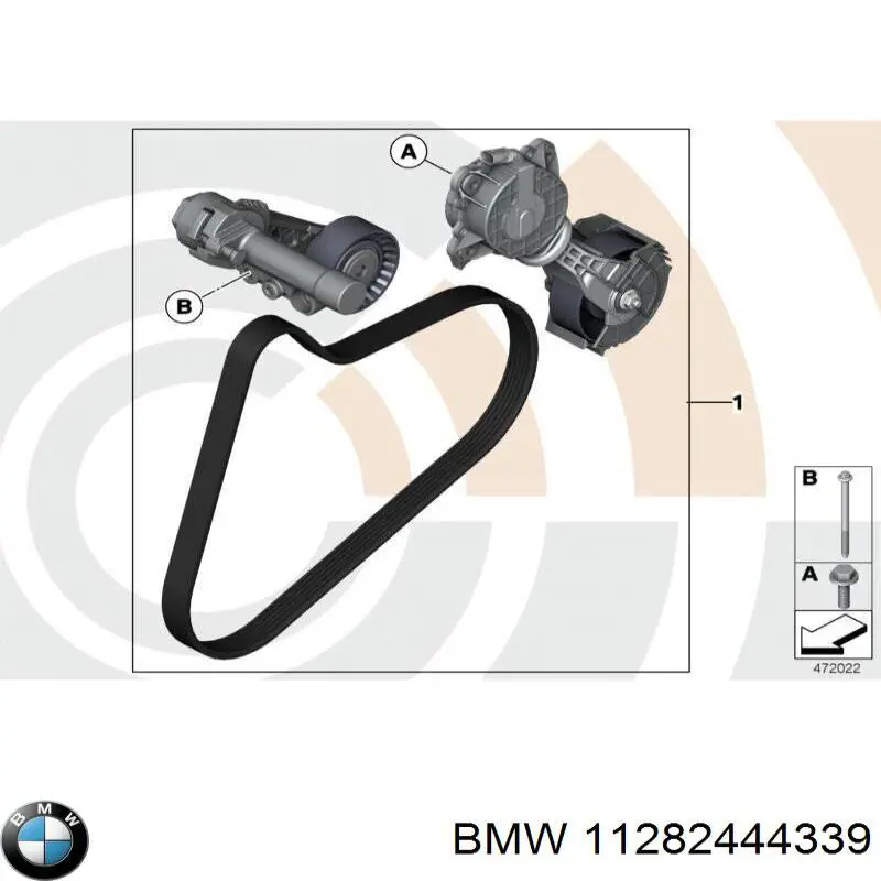 11282444339 BMW Ремень приводной, комплект