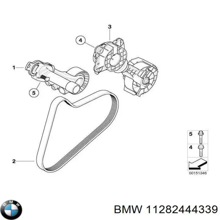 Купить 11282444339 BMW Ремень приводной