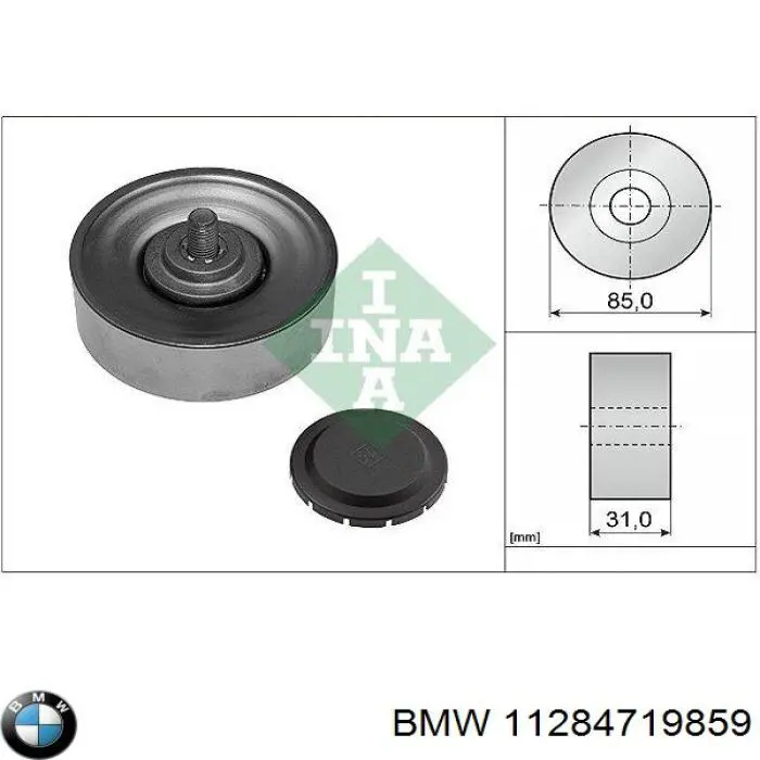 Паразитный ролик приводного ремня BMW 11284719859 цена, от 24.62 USD