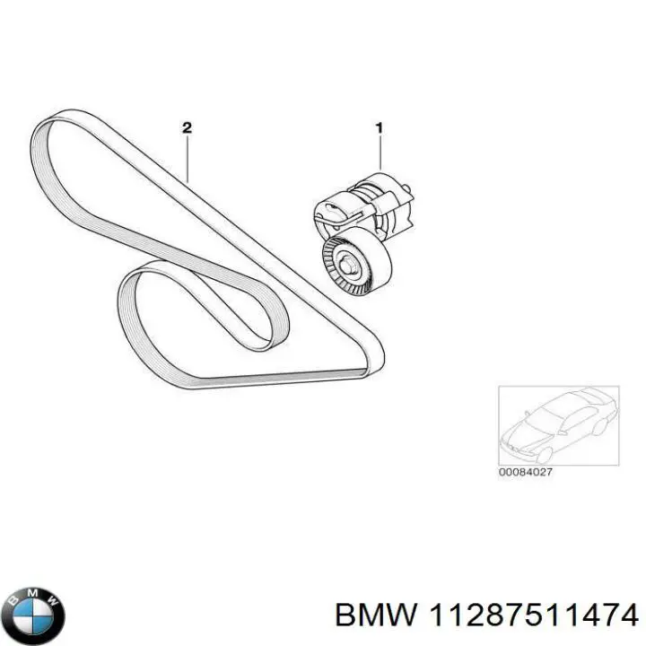 Паразитный ролик 11287511474 BMW