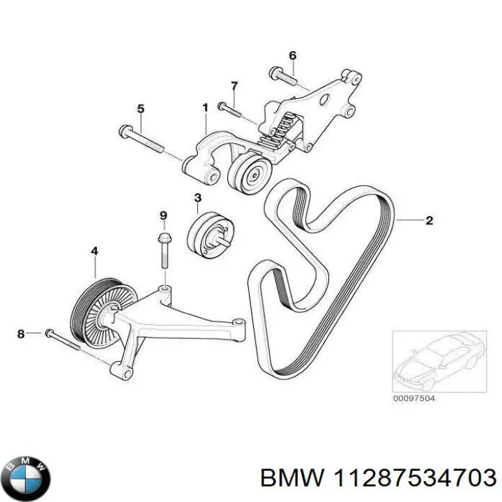 11287534703 BMW ремень генератора