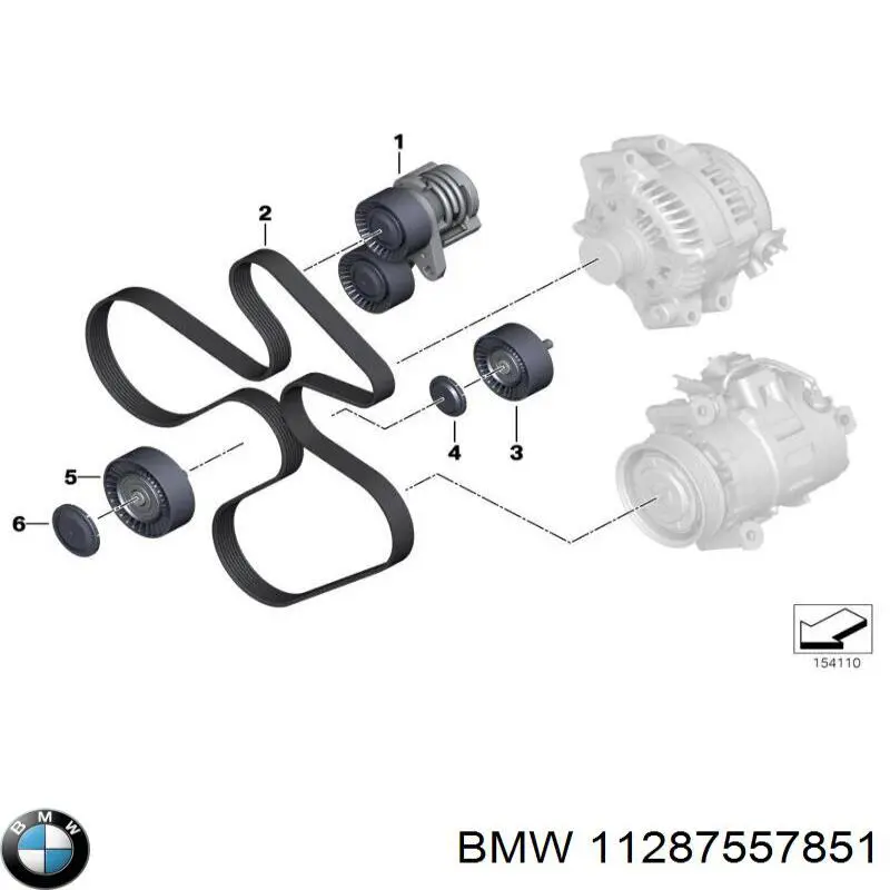 Паразитный ролик 11287557851 BMW