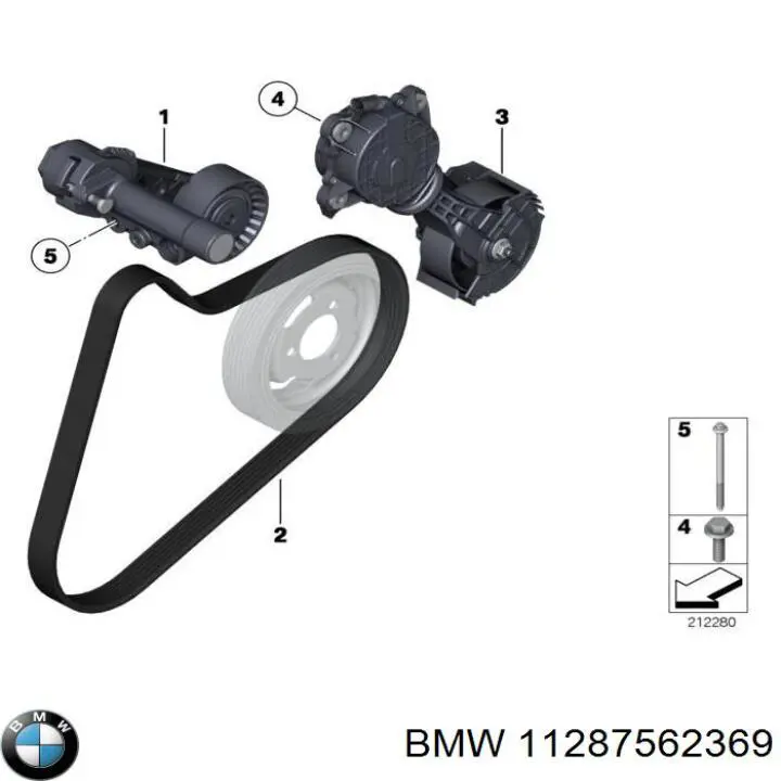 Болт натяжителя приводного ремня BMW 11287562369 цена, от 1.33 USD