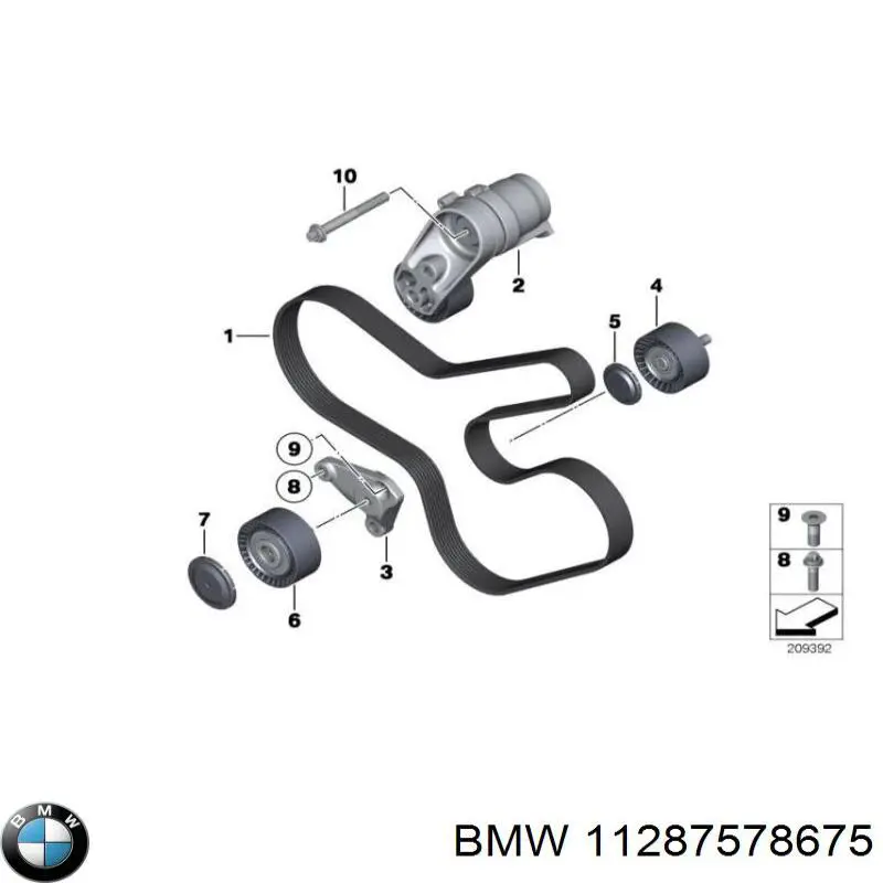Паразитный ролик приводного ремня BMW 11287578675 цена, от 29.28 USD